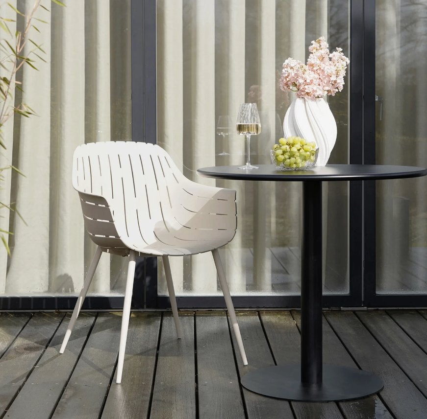 6x Kuipstoelen Tuinstoelen Zand Beige Kuipstoel Tuinstoel, Ophalen, Nieuw, Kunststof, Stapelbaar