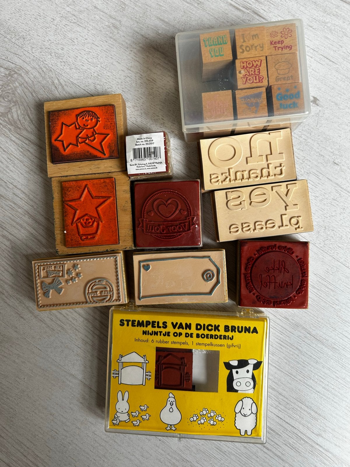 Diverse Houten Stempels - Hobby & Knutselen, Ophalen, Gebruikt, Houten stempel