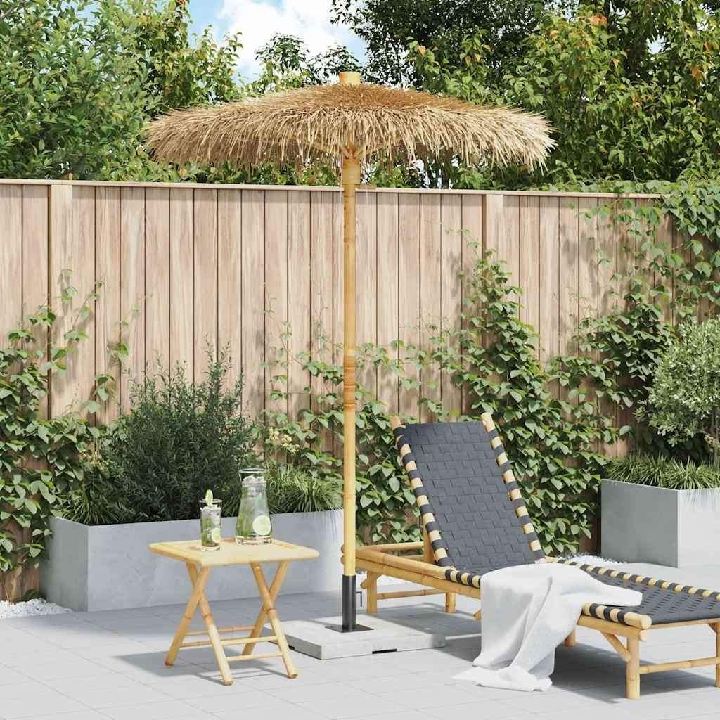 AANBIEDING | Parasol Tiki met klamboe 150 cm bamboe! GRTS BE, Verzenden, Nieuw, Minder dan 1 meter, Stokparasol