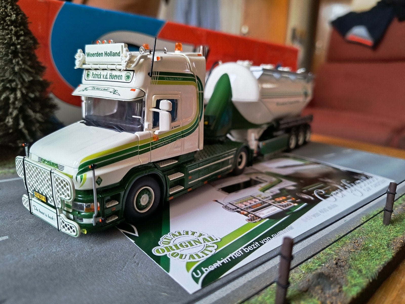 Tekno Scania Patrick Van Den Hoeven, Hobby en Vrije tijd, Ophalen of Verzenden, Zo goed als nieuw, Bus of Vrachtwagen, Tekno