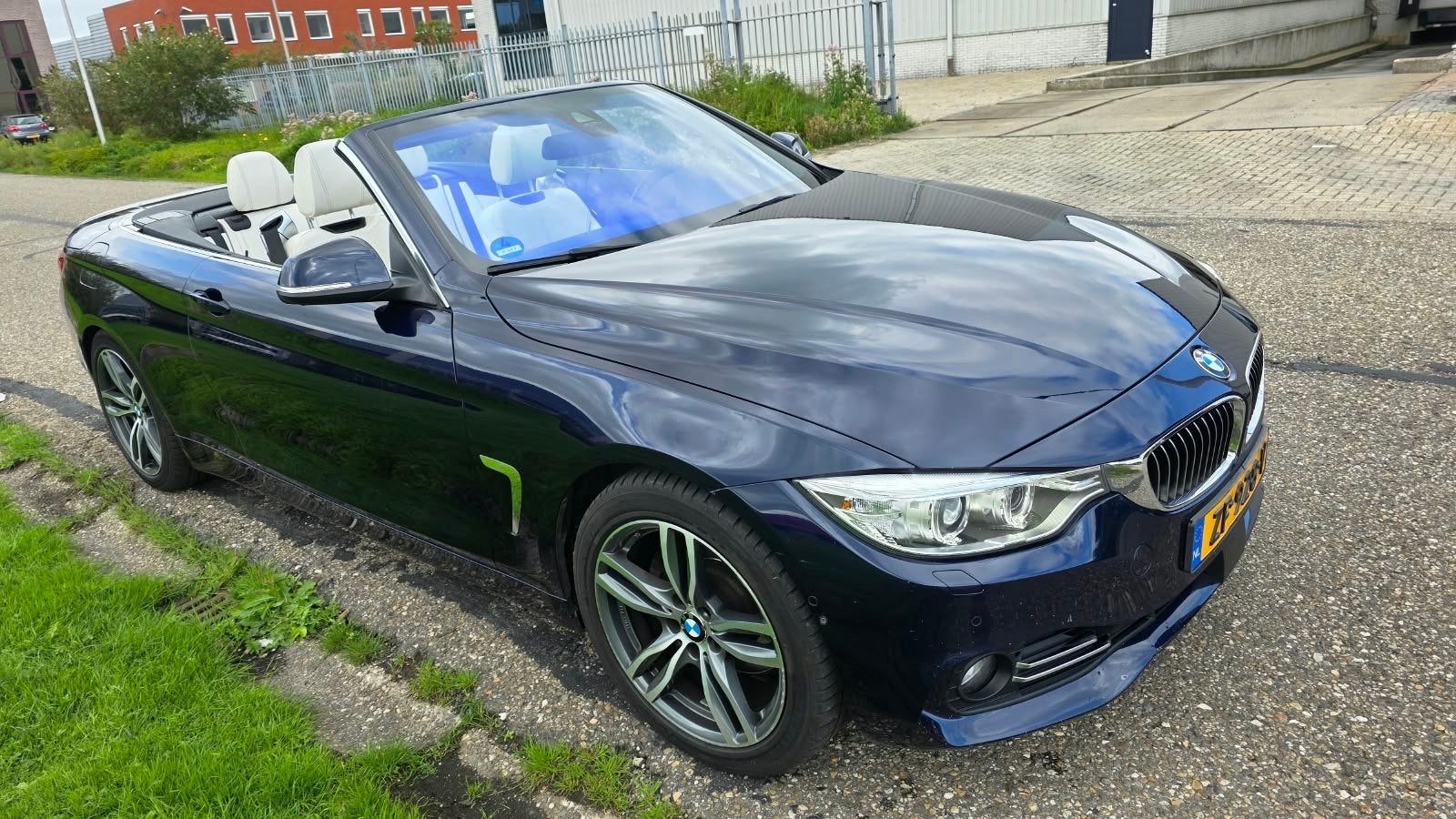 BMW 4-Serie 430DA 3.0 Cabrio 2015 Blauw, Auto's, Automaat, Achterwielaandrijving, 1800 kg, Diesel
