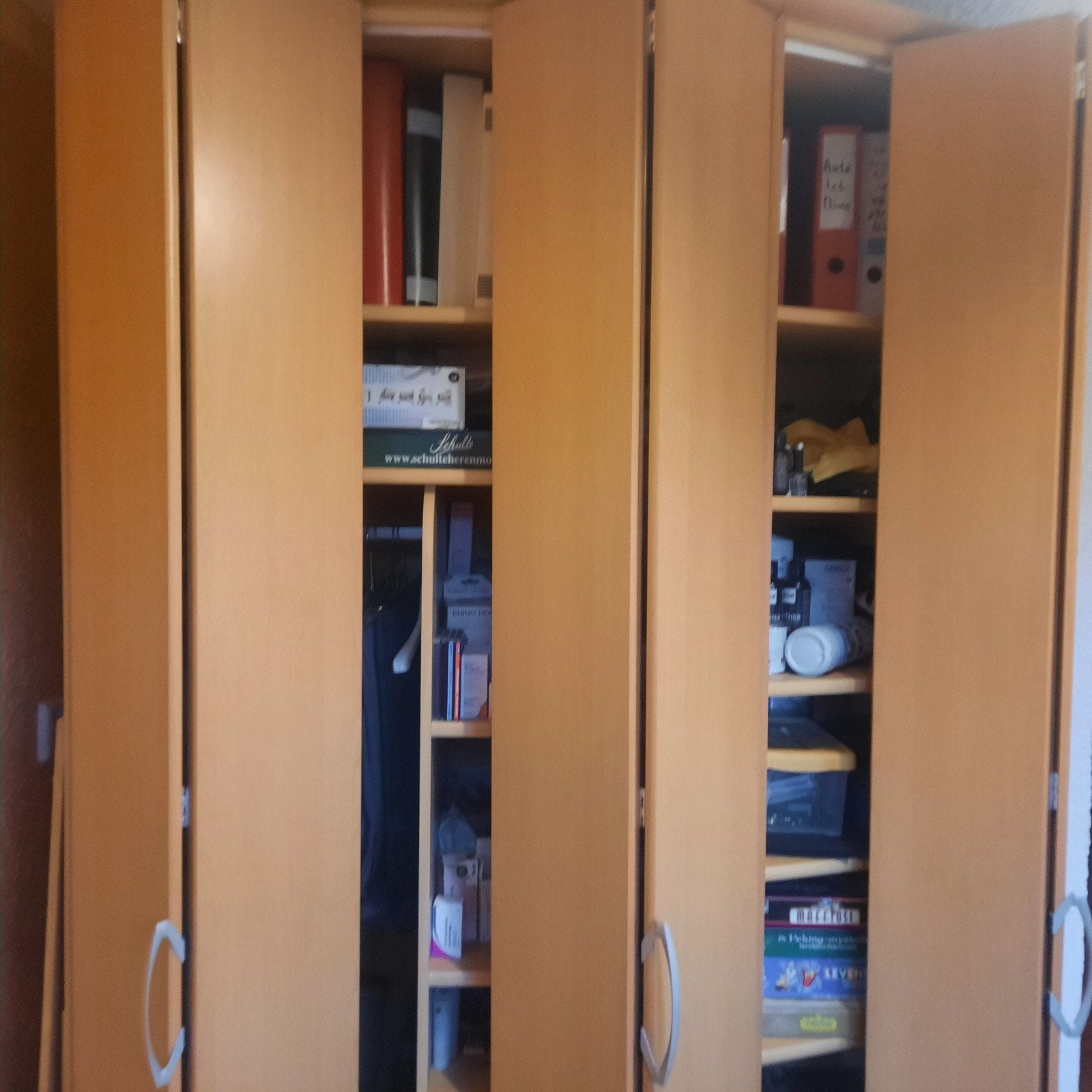 Beukenhouten kledingkast 150×226x61/41, Ophalen, Met deur(en), 100 tot 150 cm, 200 cm of meer