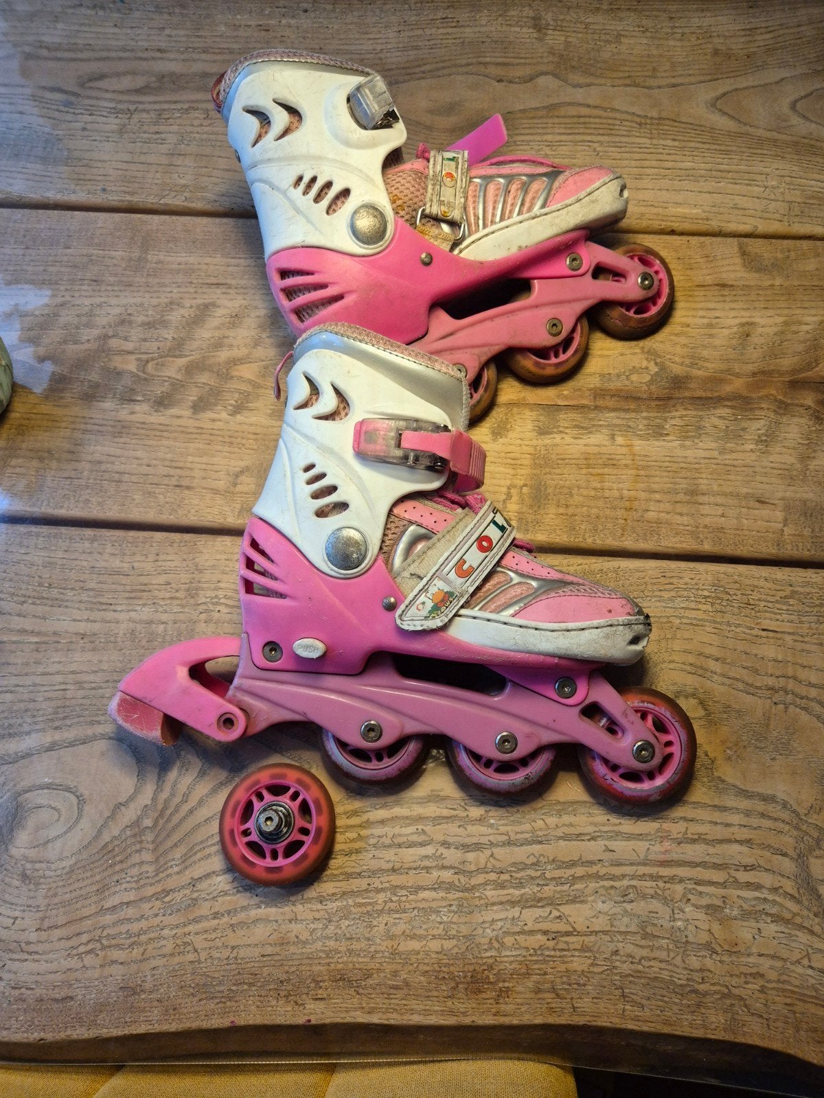 Roze verstelbare inline skates maat 31, 32, 33 of 34, Kinderen, Ophalen of Verzenden, Inline skates 4 wielen, Verstelbaar