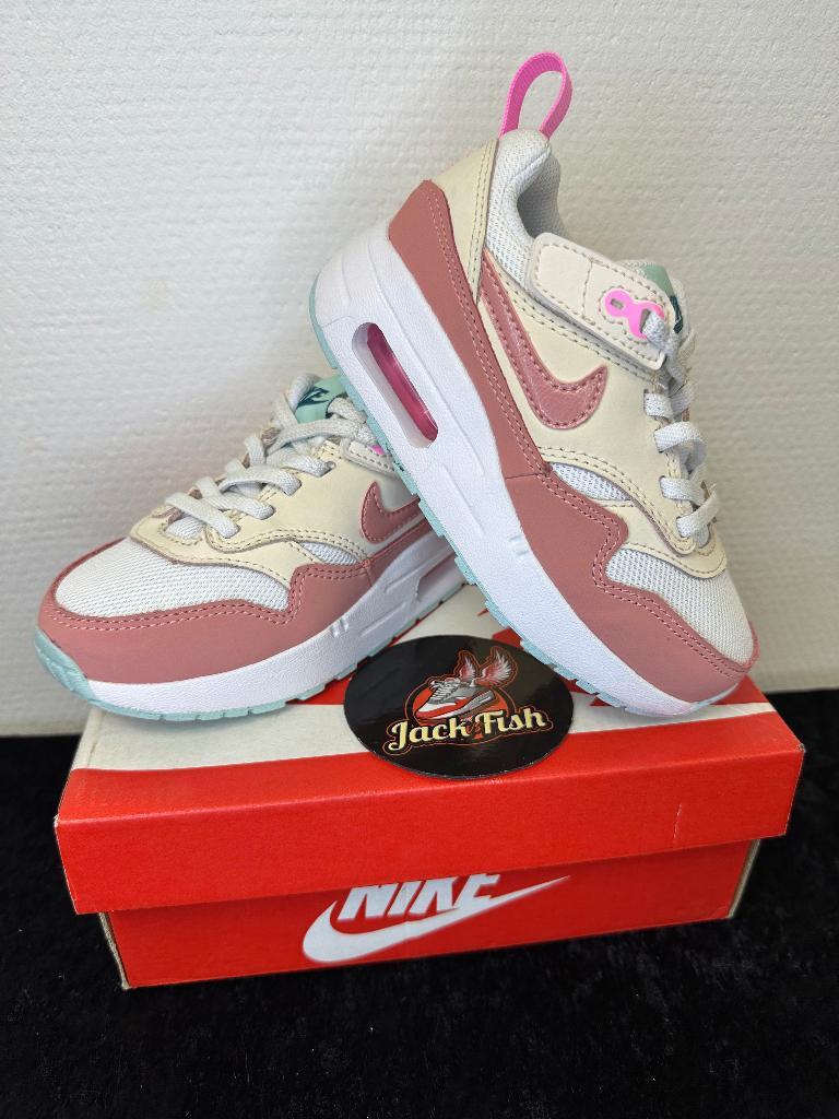 Nike air Max 1 EasyOn White Guava Ice Pink (PS) - size 26, Nike air max, Overige kleuren, Nieuw, Ophalen of Verzenden