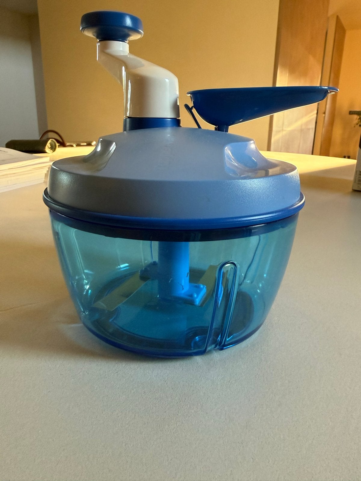 Tupperware SuperSonic Chopper Compact - Blauw, Ophalen, Blauw, Overige typen, Zo goed als nieuw