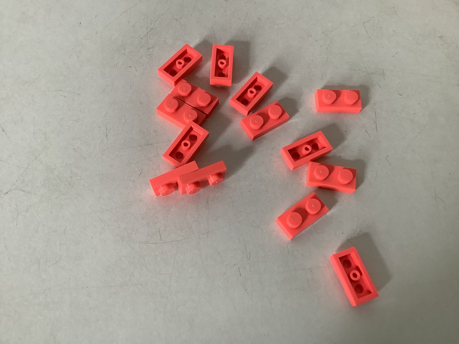 Lego plaat 1x2 koraal, Ophalen of Verzenden, Gebruikt, Losse stenen, Lego