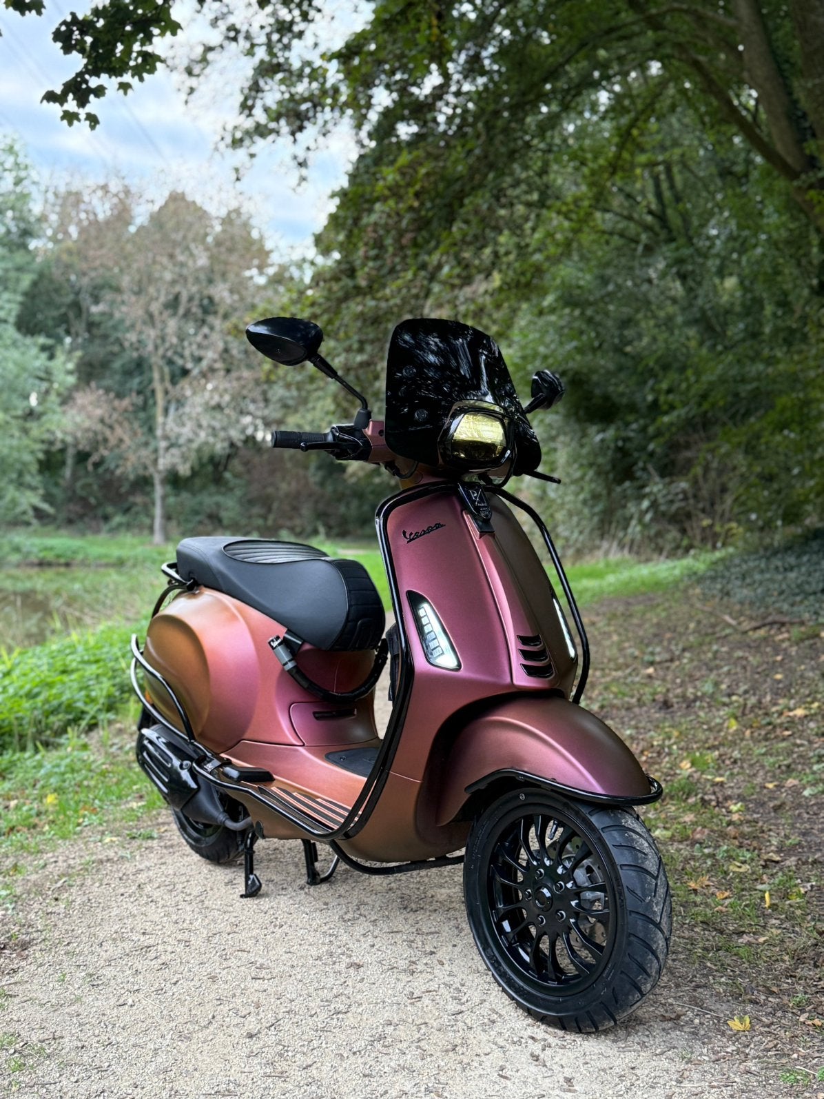 Vespa sprint ‘Opaco Red to Gold’ 2020 brom, Ophalen, Gebruikt, Overige modellen, Maximaal 45 km/u
