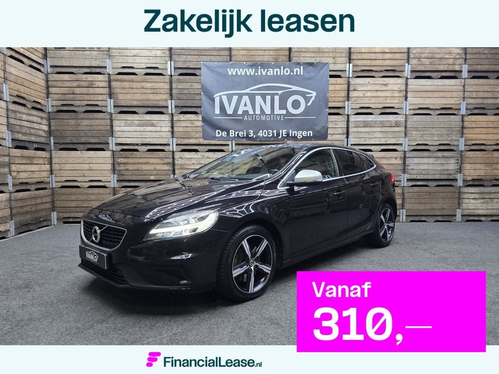 Volvo V40 1.5 T3 Kinetic R Design Pano LED Camera Trekhaak C, 4 cilinders, 700 kg, Leder en Stof, Zwart