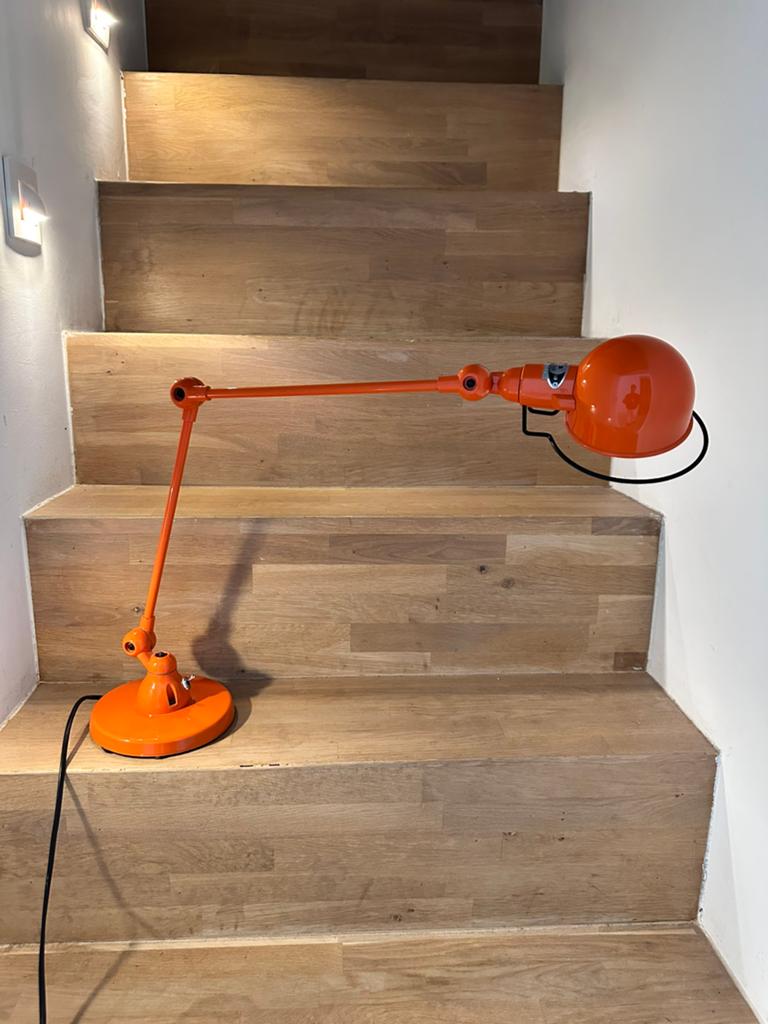 Originele Jieldé bureaulamp oranje, industrieel design, Oranje signaal metaal, Ophalen of Verzenden, Zo goed als nieuw, Metaal