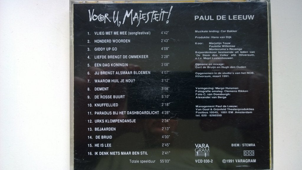 Paul de Leeuw - Voor U, Majesteit!, Ophalen of Verzenden, Zo goed als nieuw, Pop, Album