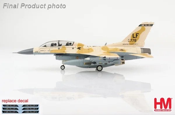 Hobby Master HA38012 | Lockheed F-16D Fighting Falcon, Ophalen, Schaalmodel, Nieuw, Pilot Station