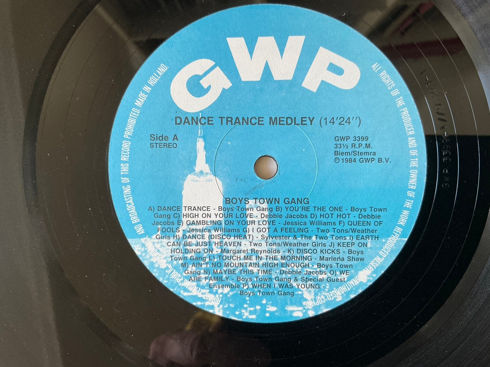 Boys Town Gang – Dance Trance Medley 12” disco, Gebruikt, Ophalen of Verzenden, Disco, 12 inch