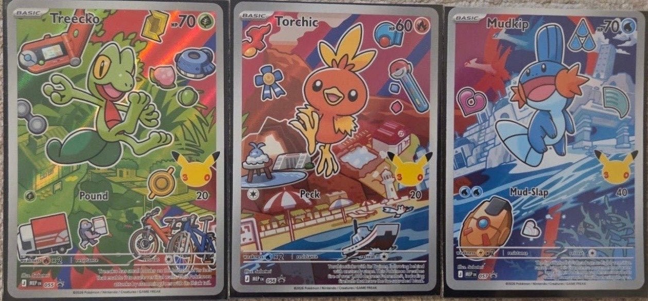 Pokémon Celebrations Classic Collection: Treecko, Torchic, M, Ophalen of Verzenden, Zo goed als nieuw, Meerdere kaarten, Foil