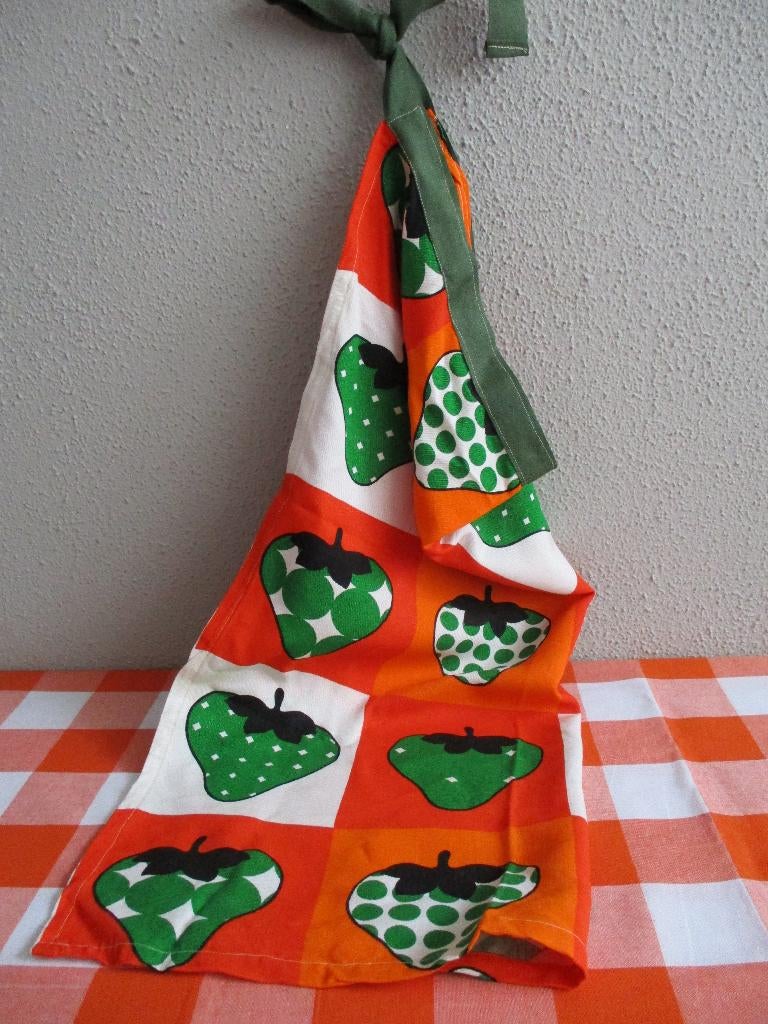 Vintage Schort Retro Keukentextiel, Ophalen of Verzenden, Huis en Inrichting