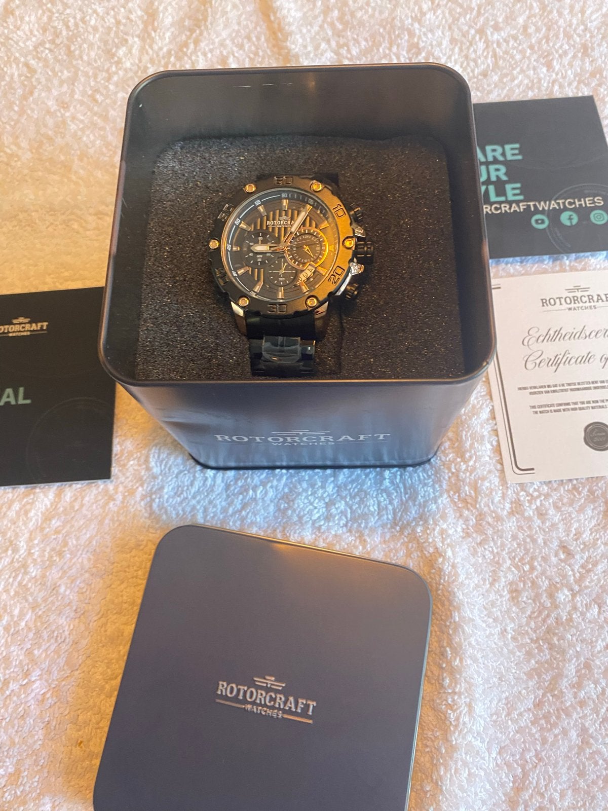 Rotorcraft RC 2502 Horloge - Nieuw in Verpakking, Sieraden, Tassen en Uiterlijk, Overige merken, Staal, Polshorloge, Nieuw