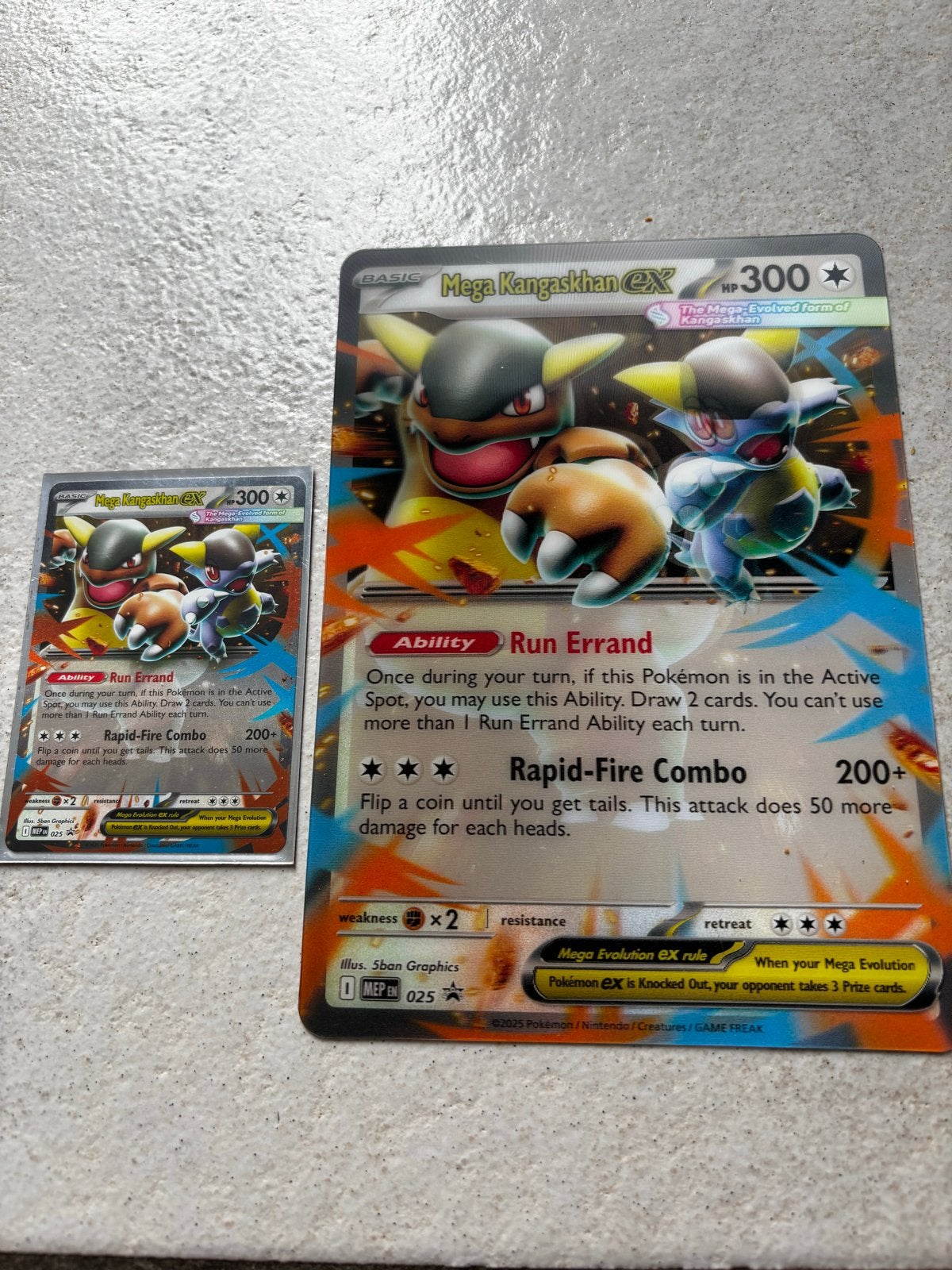 Mega Kangaskhan EX Pokémon Kaart (Jumbo & Standaard), Ophalen of Verzenden, Zo goed als nieuw, Meerdere kaarten