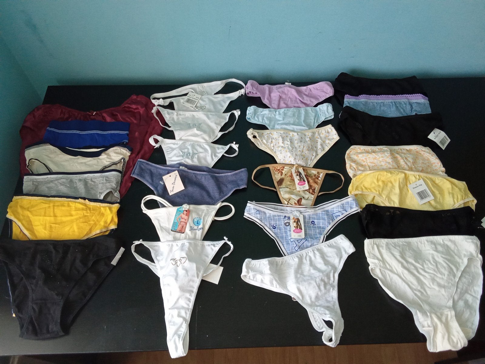 Lingerie slip en string, Ophalen, Meerkleurig, String
