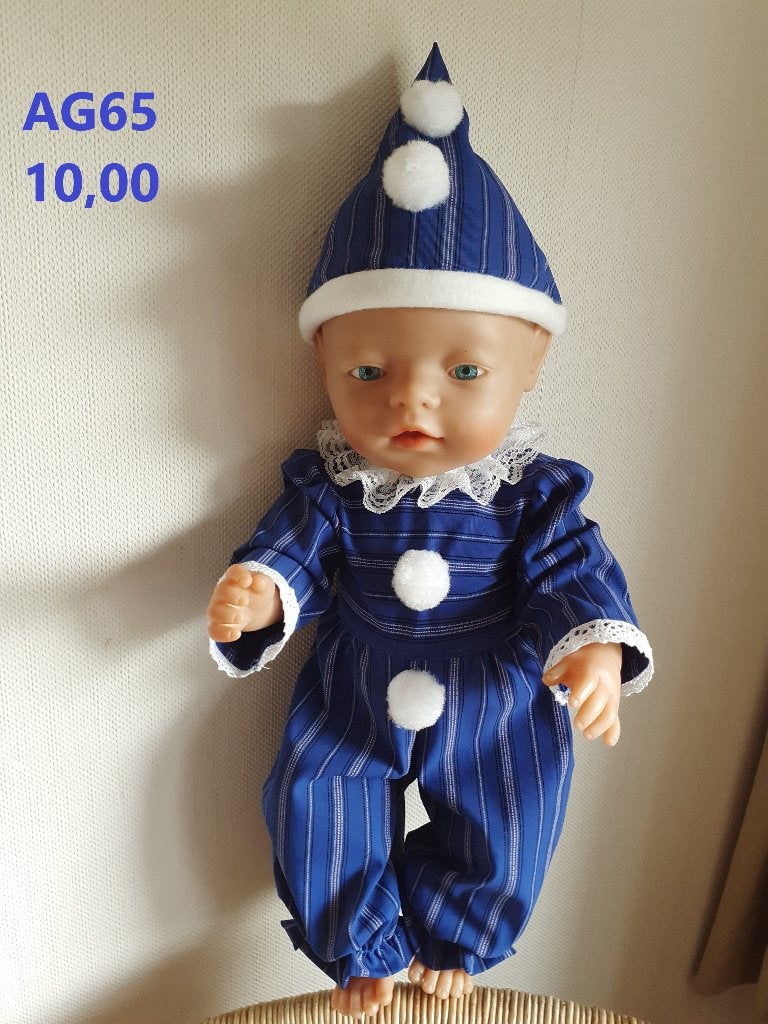 Poppenkleertjes baby born. Set harlekijn. Opbrengst KiKa., Kinderen en Baby's, Speelgoed | Poppen, Ophalen of Verzenden, Nieuw