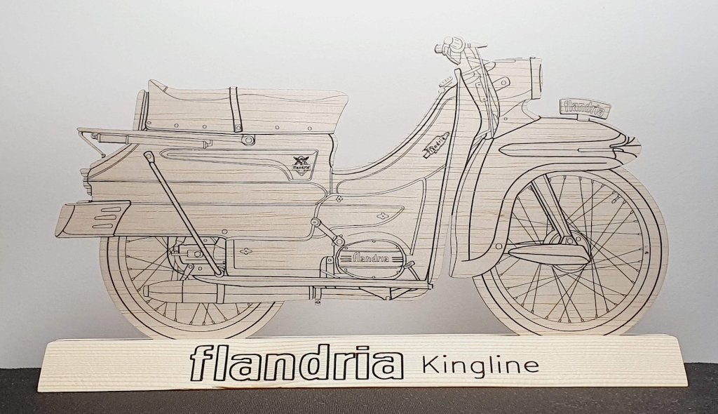 Thema Silhouet met een Flandria Kingline brommer als thema, Ophalen of Verzenden, Nieuw, Overige typen