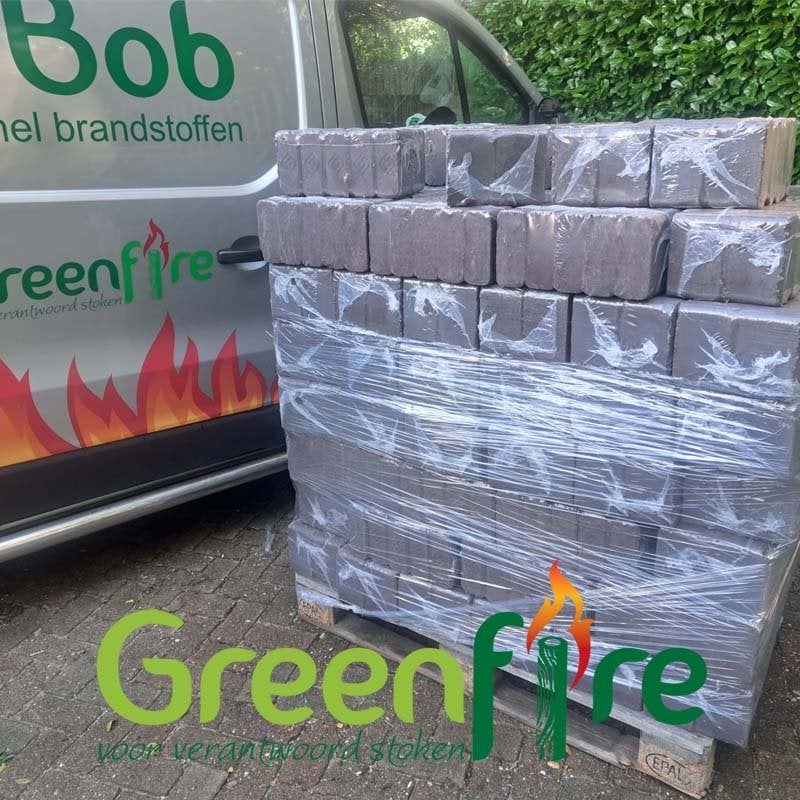 Nachtbriketten per pallet, Minder dan 3 m³, Ophalen of Verzenden, Overige houtsoorten, Blokken