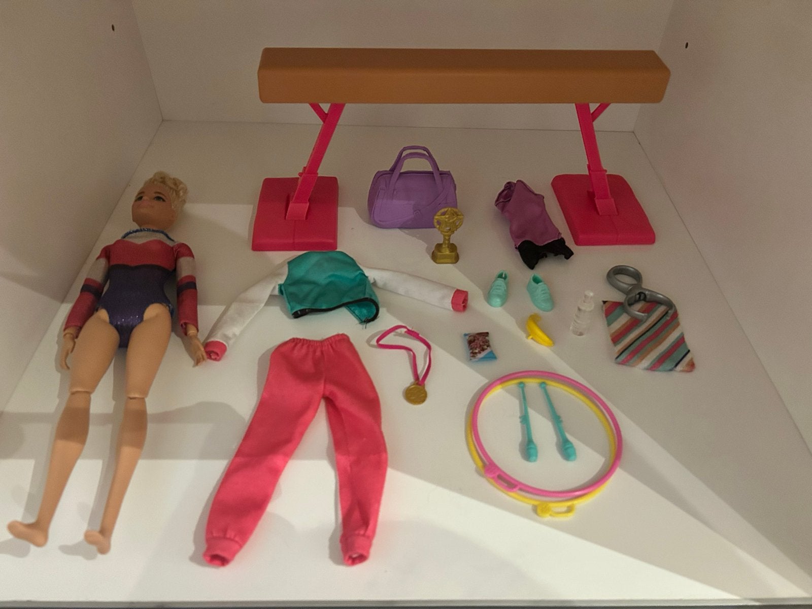 Barbie turnster met accessoires, Ophalen, Gebruikt, Barbie