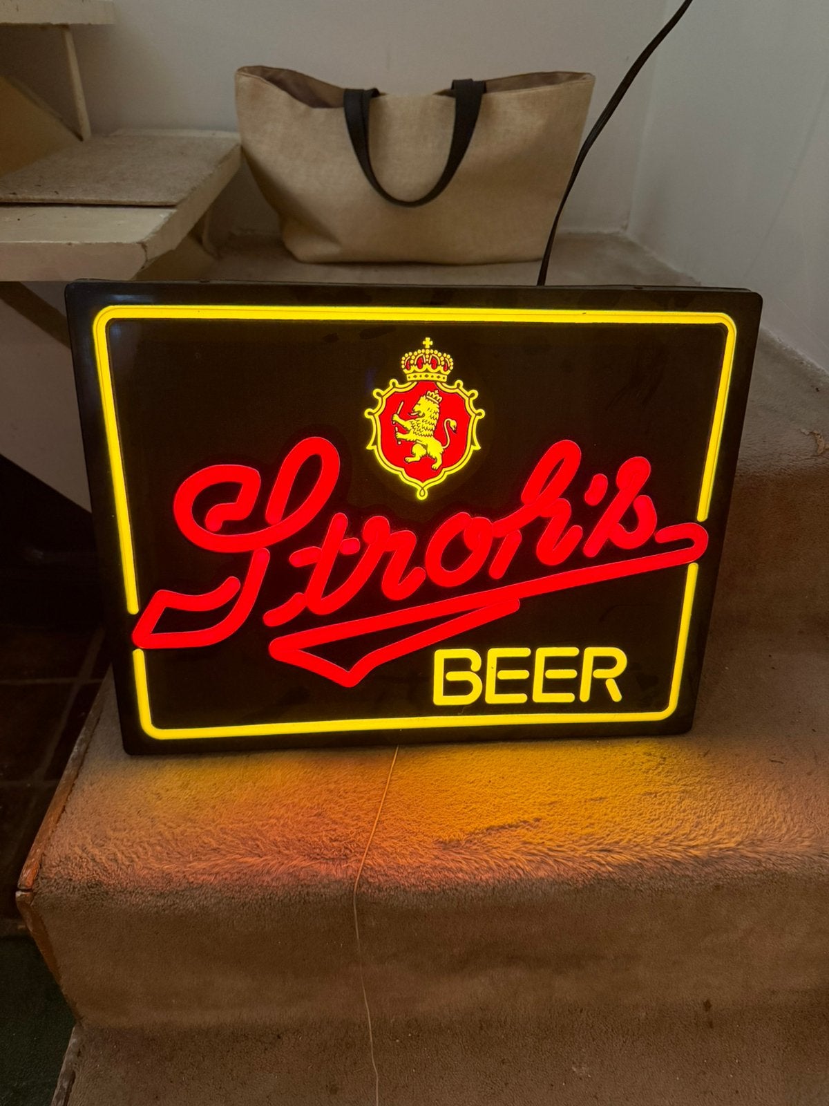 Beer (bier) sfeerlamp met logo, Ophalen, Zo goed als nieuw, Lichtbak of (neon) lamp