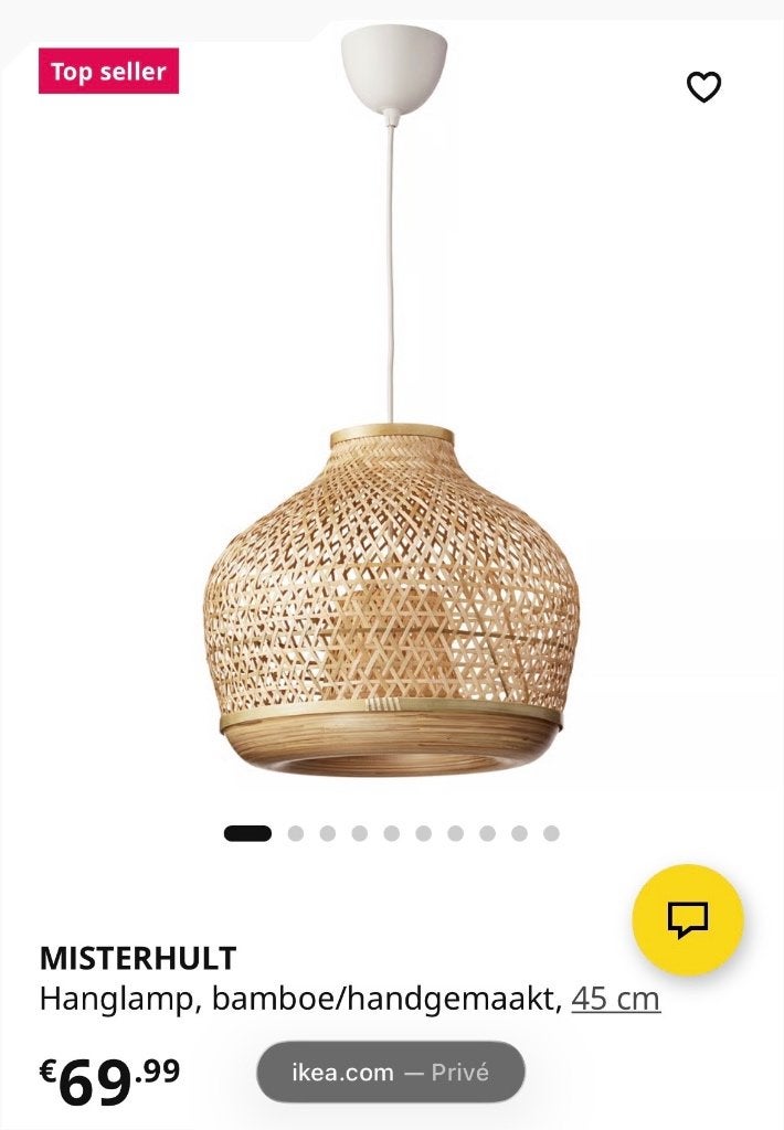 Misterhult hanglamp Ikea, Huis en Inrichting, Lampen | Hanglampen, Ophalen, Zo goed als nieuw, Overige materialen, Minder dan 50 cm