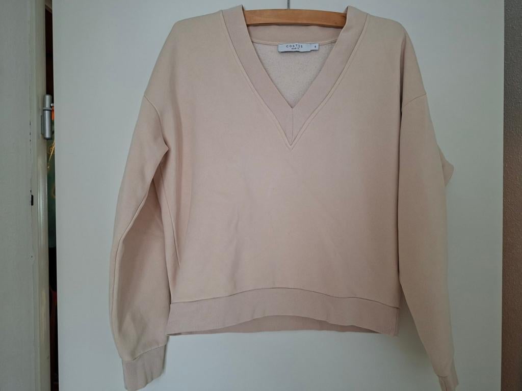 Costes Basic sweater met V-hals - Maat S, Costes Basic, Beige, Ophalen of Verzenden, Maat 36 (S)