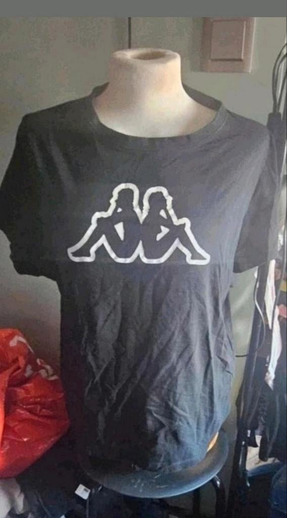 Kappa zwart t-shirt, Kappa, Maat 48/50 (M), Zwart, Ophalen of Verzenden