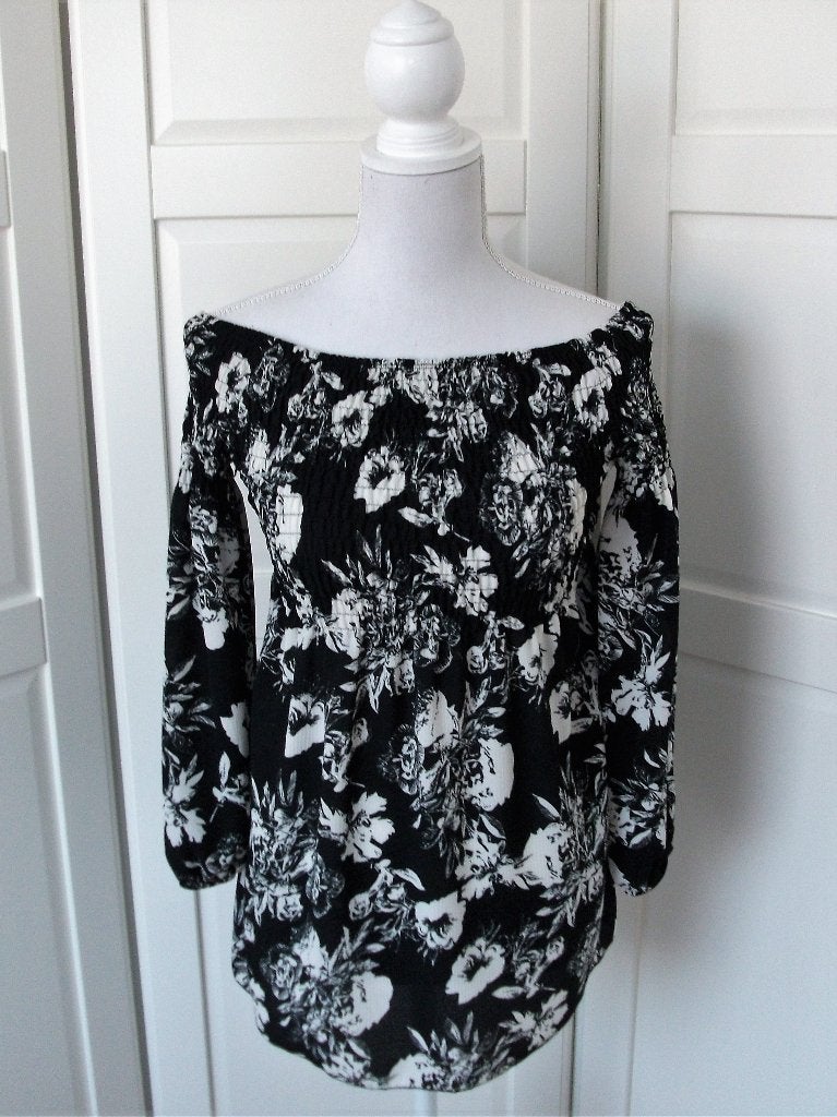 Perla Nera nieuwe zwarte (off shoulder) carmen blouse top S, Perla Nera, Zwart, Nieuw, Ophalen of Verzenden