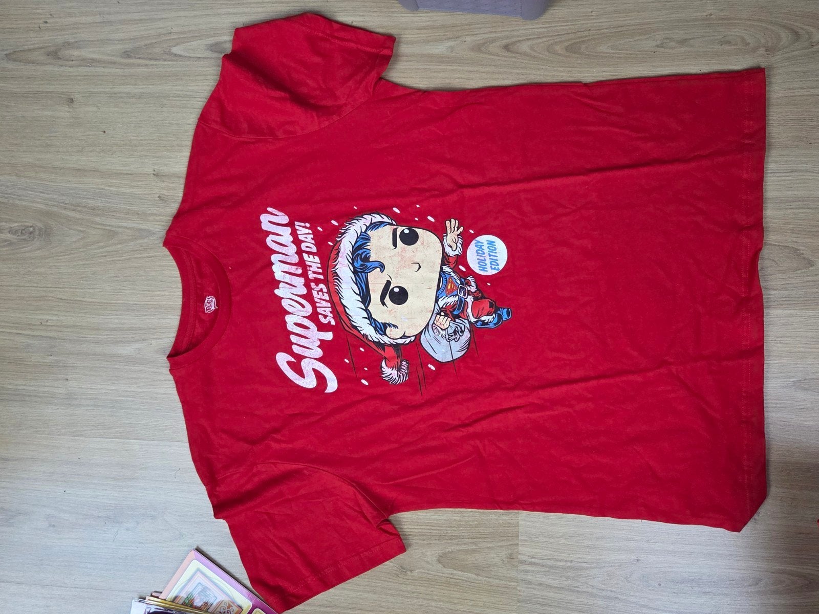 superman funko t shirt kerst thema, Maat 52/54 (L), Funko, Nieuw, Ophalen of Verzenden
