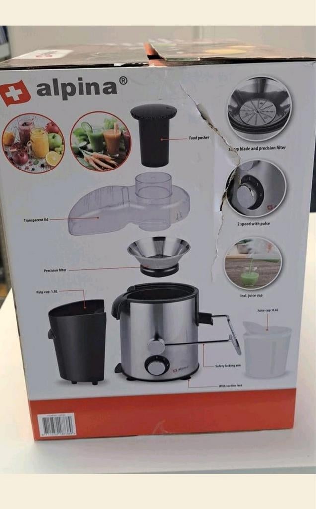 Alpina Juicer - Nieuw - 400W Sapcentrifuge, Elektrisch, Sapcentrifuge, Onbekend, Nieuw