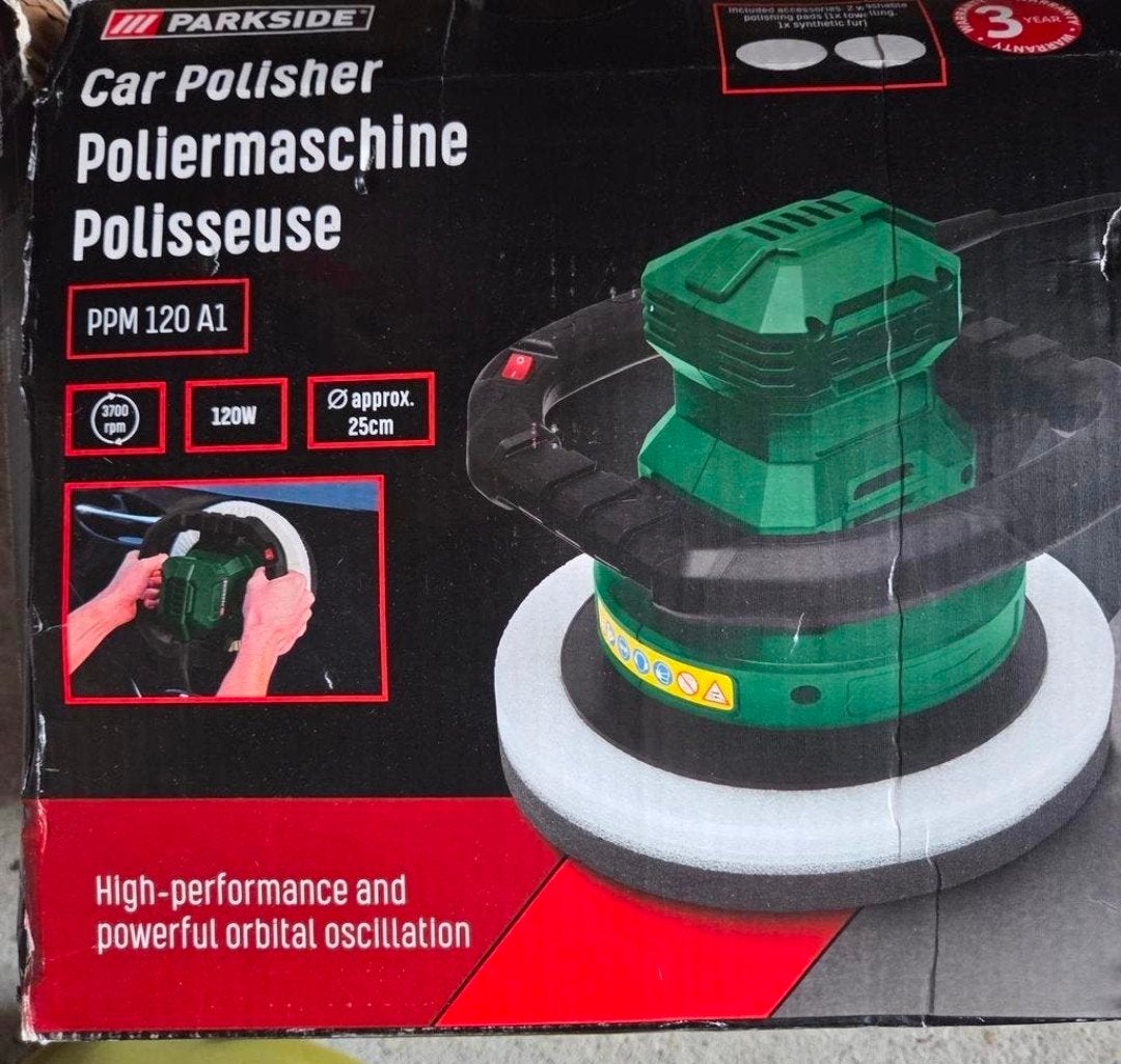 Parkside Car Polisher PPM 120 A1 - Krachtige Polijstmachine, Ophalen