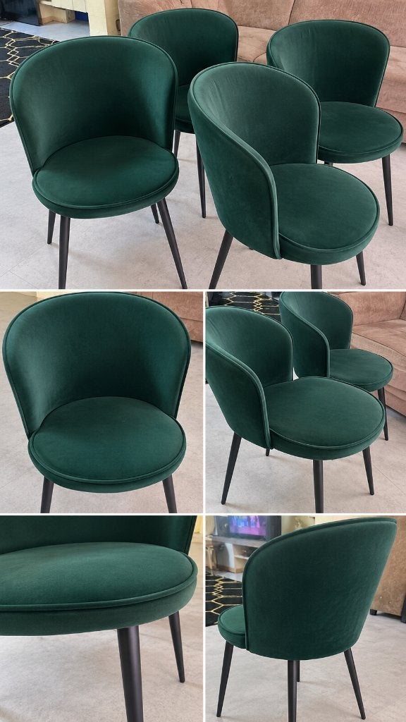 JYSK Eetkamerstoel Groen - Zo goed als nieuw, Overige kleuren, Ophalen of Verzenden, Zo goed als nieuw, Vier