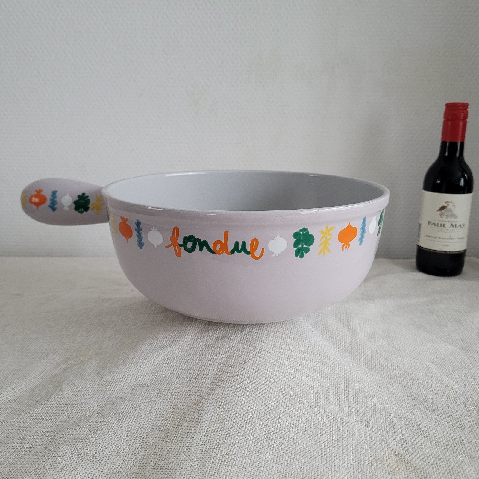 Le creuset gietijzer emaille braadpan sauspan fondue pan, Le Creuset, Ophalen of Verzenden, Zo goed als nieuw, Geschikt voor inductie