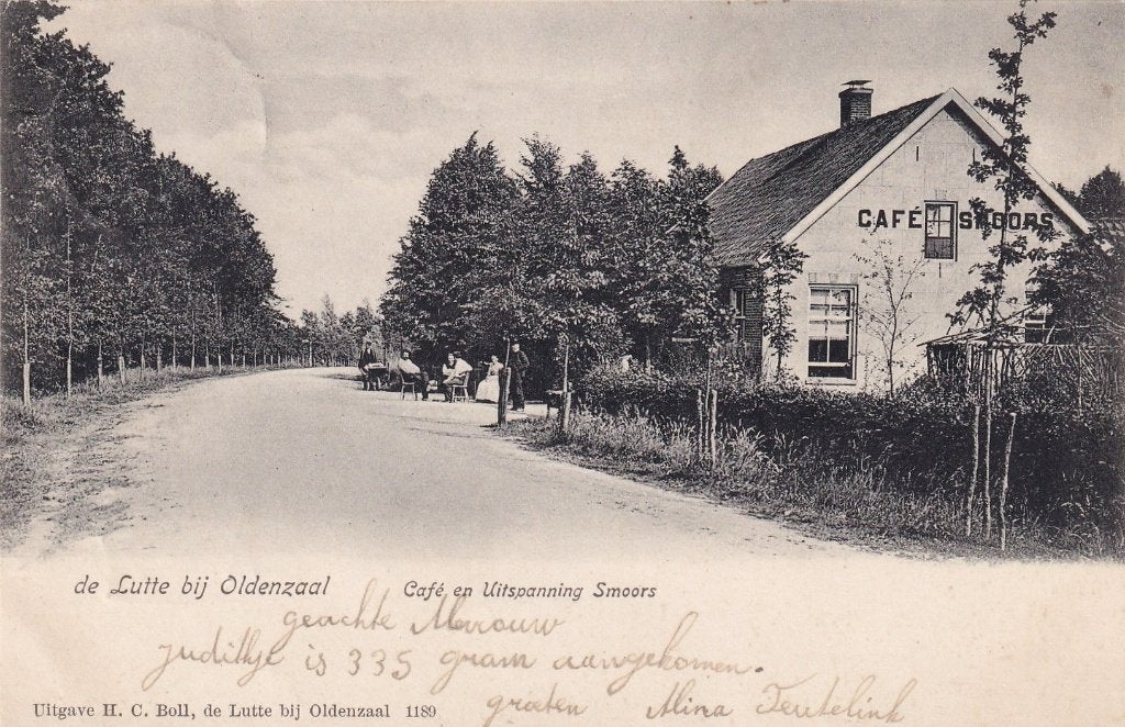 De Lutte, Losser, Oldenzaal, Cafe., Verzenden, Voor 1920, Gelopen, Overijssel
