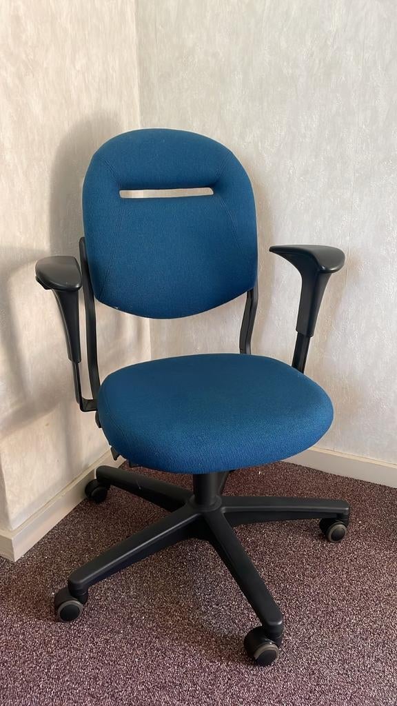 Ahrend Bureaustoel Type 2216 - Blauw, Ergonomisch, Ophalen, Gebruikt, Blauw, Bureaustoel