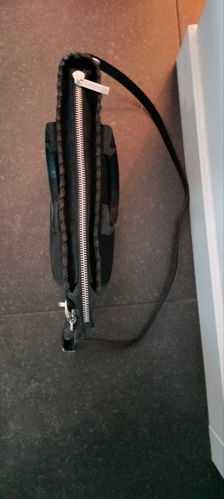 Shabbies lederen tas nieuw, Ophalen of Verzenden, Nieuw, Zwart, Handtas