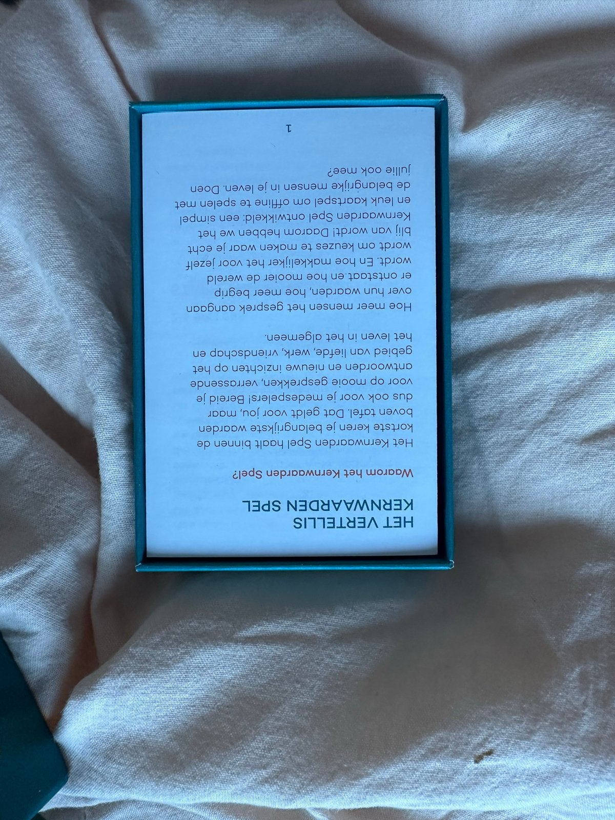 Het Kernwaarden Spel - Ontdek je belangrijkste waarden, Een of twee spelers, Ophalen of Verzenden, Zo goed als nieuw