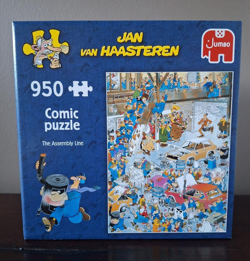 Jan van Haasteren - The Assembly Line 950 stukj, Ophalen of Verzenden, 500 t/m 1500 stukjes, Zo goed als nieuw, Legpuzzel