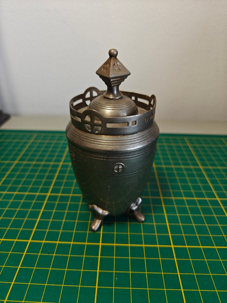 Daalderop Jugendstil pot met deksel Art Nouveau ca. 1910, Antiek en Kunst, Antiek | Tin, Ophalen of Verzenden