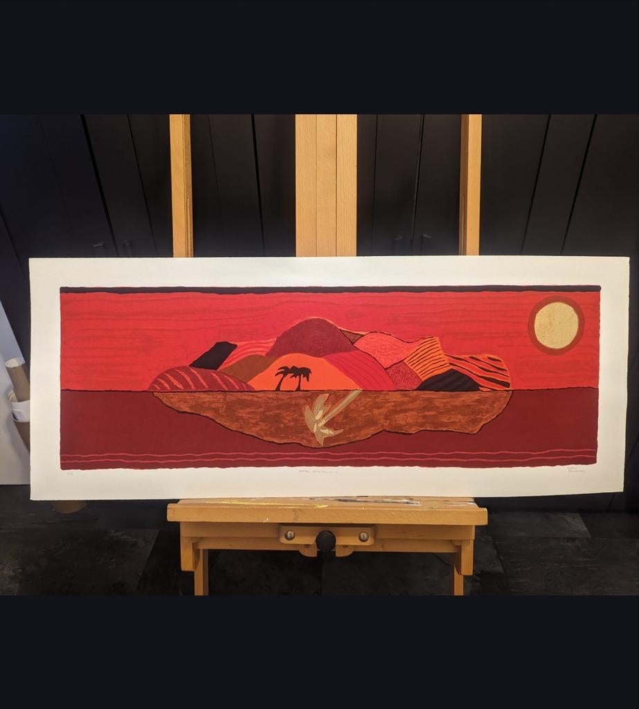 Ronald Boonacker - Seychellen - Zeefdruk EA, Antiek en Kunst, Kunst | Litho's en Zeefdrukken, Ophalen of Verzenden