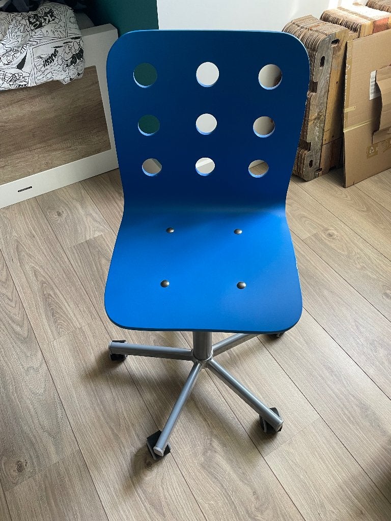 Bureaustoel Ikea kind, Ophalen, Gebruikt, Blauw, Bureaustoel