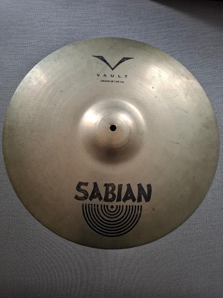 Sabian vault 18 inch crash voor uw drumstel in zgst, Ophalen of Verzenden, Zo goed als nieuw, Drums of Percussie