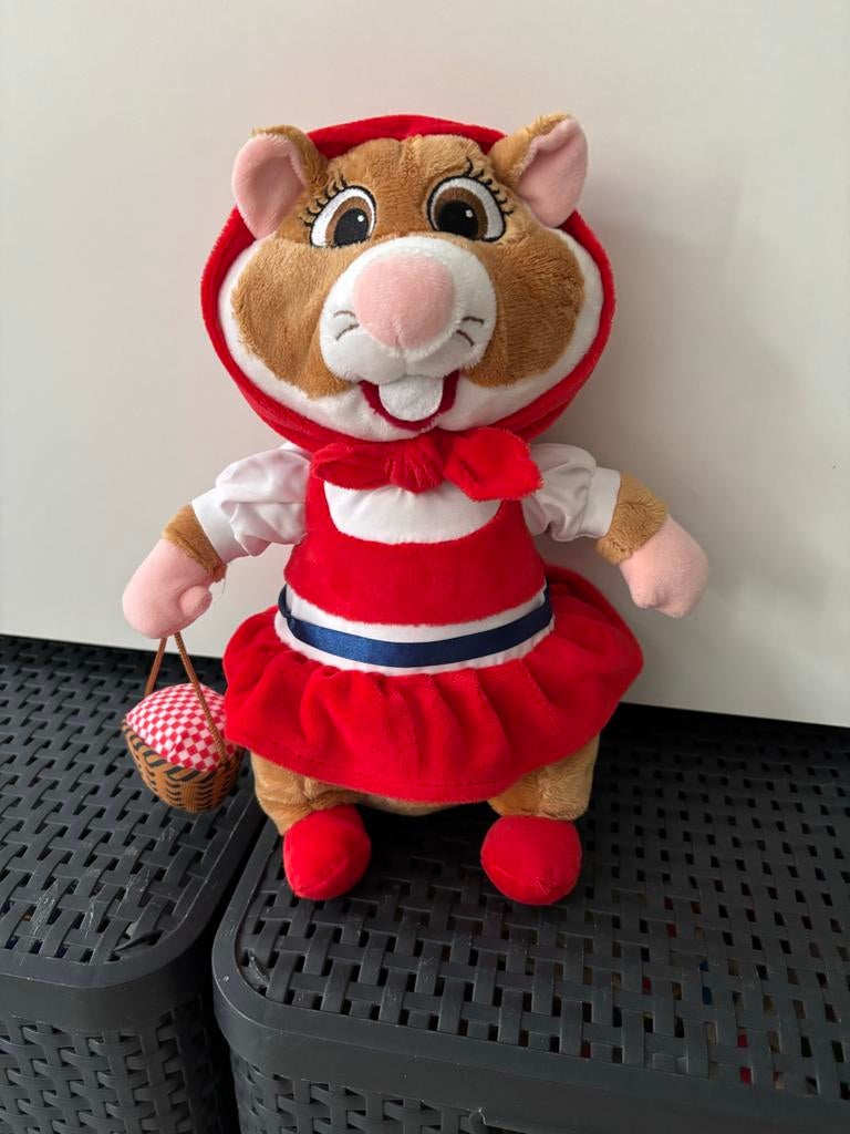 Albert Heijn AH Knuffel Hamster Efteling Roodkapje 28 cm!, Albert Heijn, Overige typen, Ophalen of Verzenden, Zo goed als nieuw