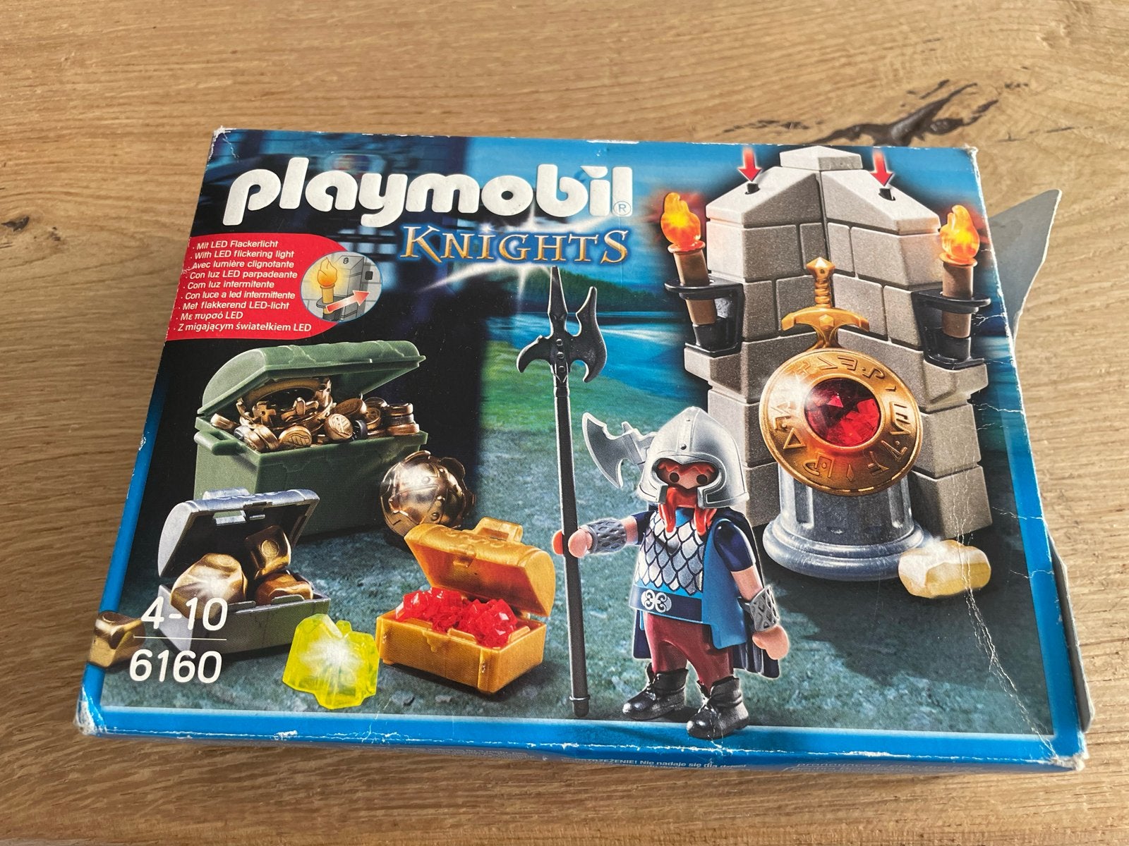 Playmobil Knights 6160 - Schatkamer met LED-fakkel, Gebruikt, Complete set, Ophalen of Verzenden, Knights