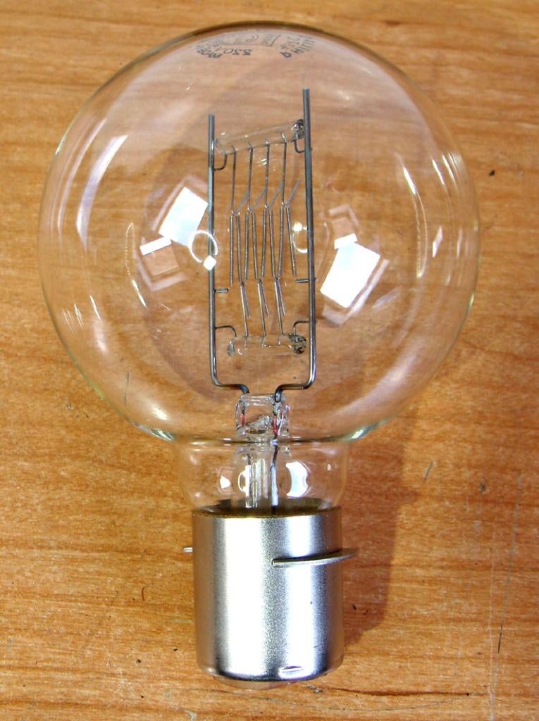 2 Antieke PHILIPS Projectielampen, 437C en 437E/01 220V-500W, Ophalen, 1940 tot 1960, Overige typen