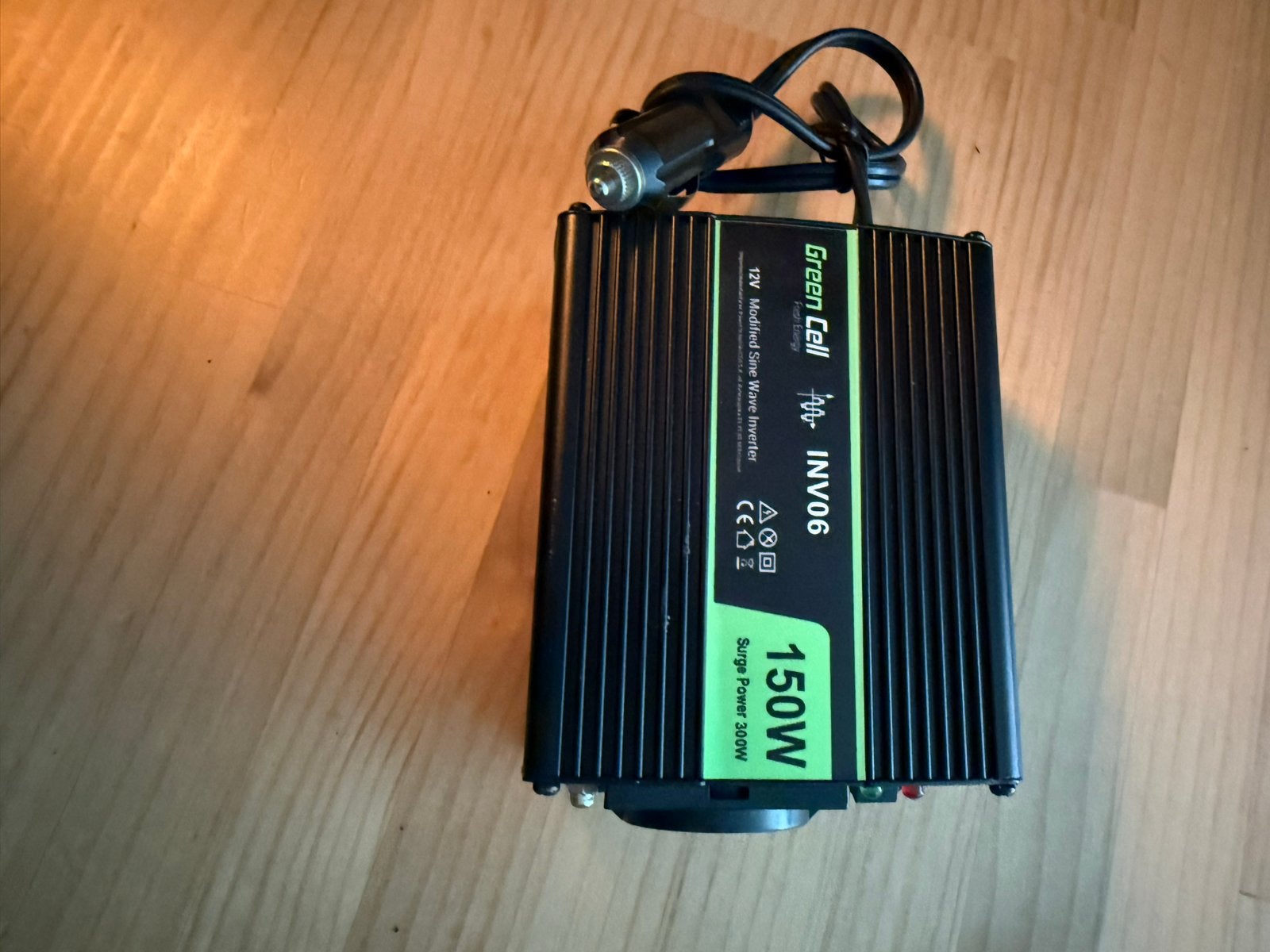 Green Cell 150W Omvormer 12V naar 230V, Ophalen of Verzenden, Zo goed als nieuw