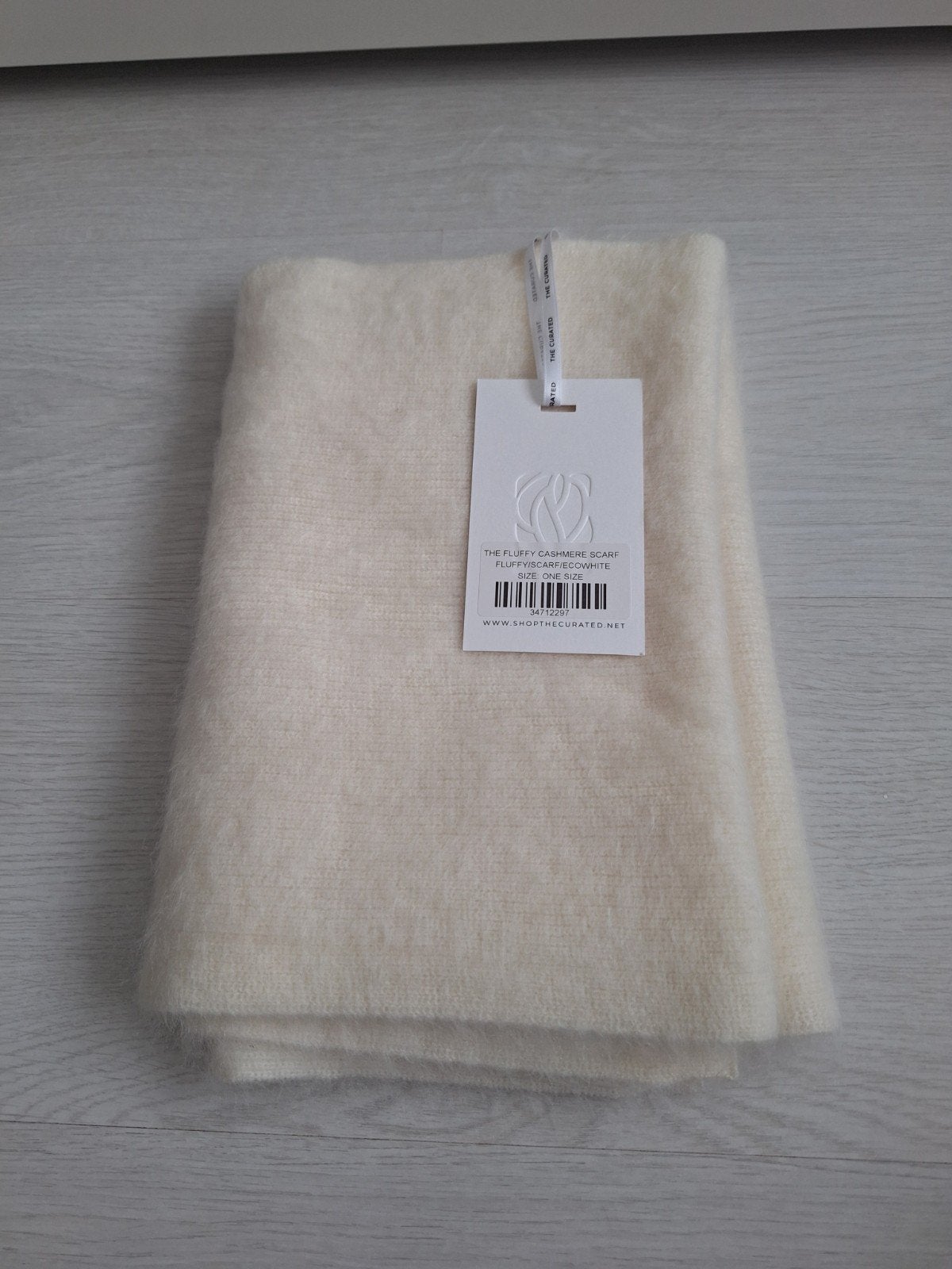 The Curated witte kasjmier sjaal 100% cashmere, Verzenden, Maat 46/48 (XL) of groter, Nieuw, The Curated