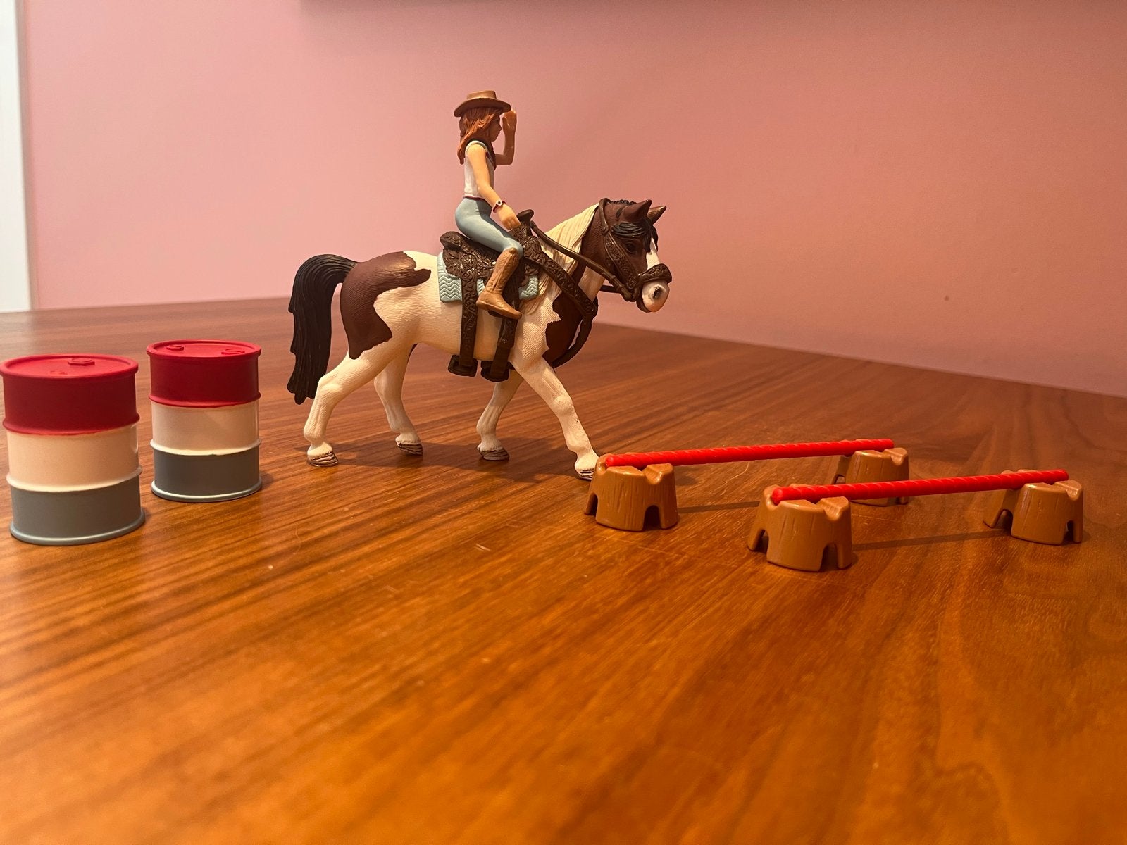 Schleich paard met ruiter, tonnen en hindernissen, Verzenden, Nieuw, Jongen of Meisje